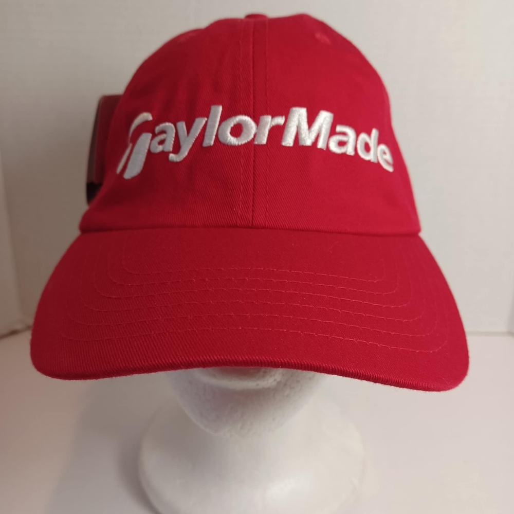 TaylorMade Red Golf Hat Baseball Cap Adjustable Strap Back Adults TMax Gear‎ New
